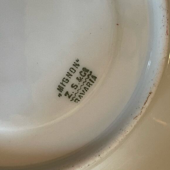 Zeh Scherzer & Co. ZS and Co. pink floral condensed milk container and plate - Picture 7 of 12